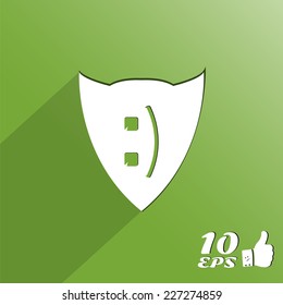 Positive face. Flat style. Made in vector