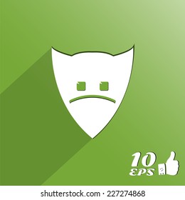 Positive face. Flat style. Made in vector