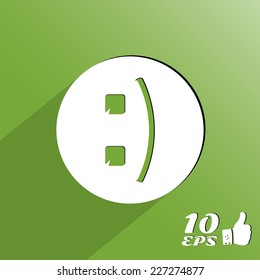 Positive face. Flat style. Made in vector