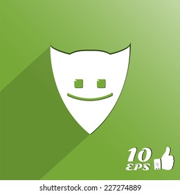 Positive face. Flat style. Made in vector