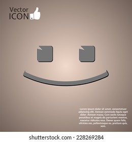 Positive face. Flat style. Made in vector