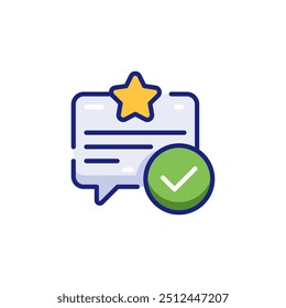 Positive Feedback Appreciation Vector Icon Illustration