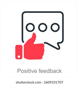 Positive Feedback and approval icon concept