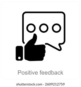 Positive Feedback and approval icon concept