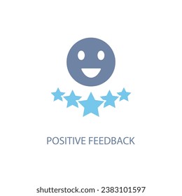 positive feedback concept line icon. Simple element illustration.positive feedback concept outline symbol design.