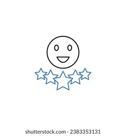 positive feedback concept line icon. Simple element illustration.positive feedback concept outline symbol design.
