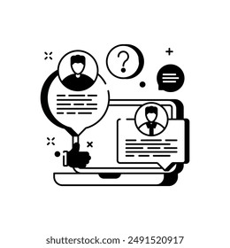 Positive Feedback Glyph Icon, Vector illustration