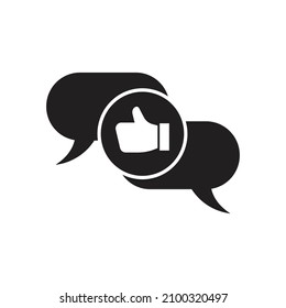 Positive feedback icon design isolated on white background