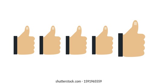 Positive feedback icon. Flat style. Vector.