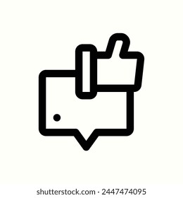 positive feedback icon, isolated icon in light background, perfect for website, blog, logo, graphic design, social media, UI, mobile app