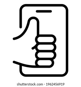 Positive feedback icon. Outline Positive feedback vector icon for web design isolated on white background