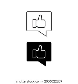 Icono de retroalimentación positiva. Diseño de ilustraciones vectoriales