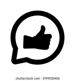 Icono de retroalimentación positiva.good,chat (ilustración vectorial)
