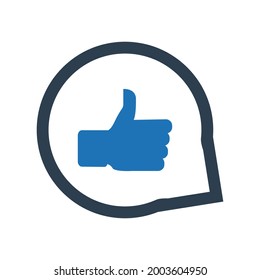 Positive feedback icon.good,comment (vector illustration)