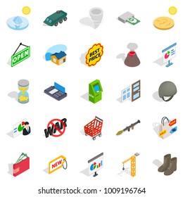 Positive feedback icons set. Isometric set of 25 positive feedback vector icons for web isolated on white background