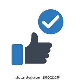 Positive Feedback Like Vector Icon