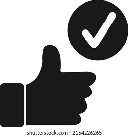 Positive feedback like vector icon