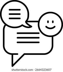 Positive feedback Linha vetor Ícone Design
