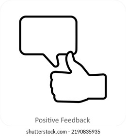 Positive Feedback And Message Icon Concept