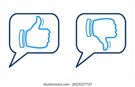 Positives Feedback und negatives Feedback-Symbolkonzept