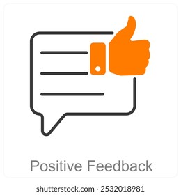 Positive Feedback and rating icon concept