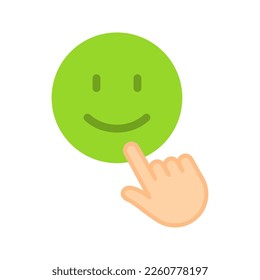 Signo de valoración de comentarios positivos. Comentarios con calificación de satisfacción. Elija un icono de excelente calidad. Encuesta sobre la calidad del servicio.