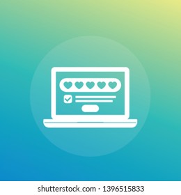 positive feedback, rating, vector icon