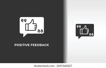 Vector De Comentarios Positivo, Icono O Signo De Logotipo Ilustración De Símbolo Aislado