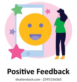 Positive feedback Vector Illustration Which can easily modify or edit

