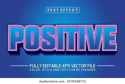 Positive font Text effect editable