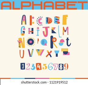 Positive and funny alphabet for kids.