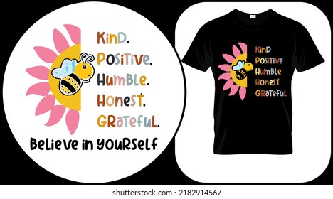 Positive funny bee quote isolated on white background. Honey bee hand drawn lettering. Sweet honey love summer quote saying. Typography vector print illustration for t shirt, greeting card, poster.
