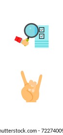 Positive gesture icon set