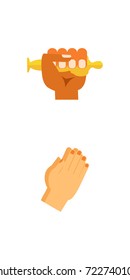 Positive gesture icon set