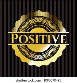  Positive gold emblem