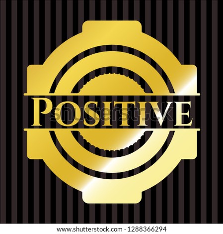 Positive golden badge