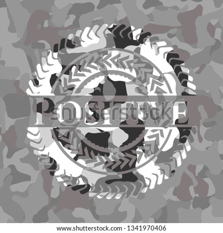 Positive grey camo emblem