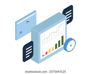 positive growth chart, business data and timeline. vector illustration.