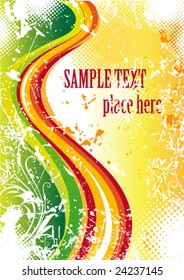 Positive grunge summer background. Vector.