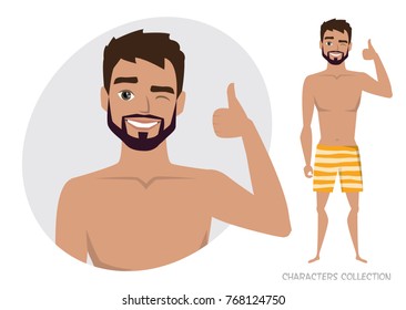 Positive guy smiling and recommended.