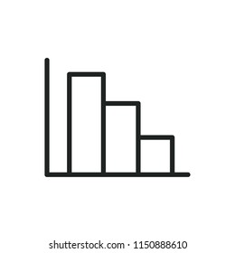 positive histogram vector icon
