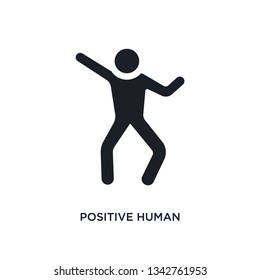 positive human isolated icon. simple element illustration from feelings concept icons. positive human editable logo sign symbol design on white background. can be use for web and mobile