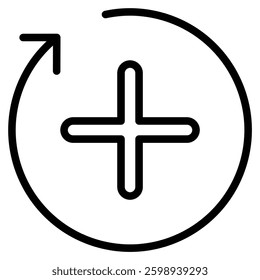 Positive icon line vector illustration