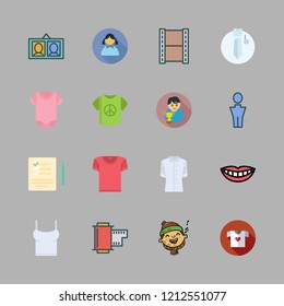 positive icon set. vector set about girl, man, boy and winner icons set.