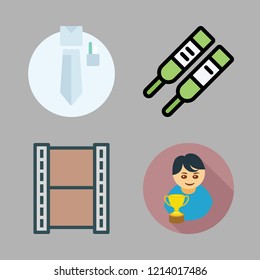 positive icon set. vector set about winner, uniform, pregnancy test and negative icons set.