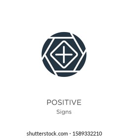 Positive icon vector. Trendy flat positive icon from signs collection isolated on white background. Vector illustration can be used for web and mobile graphic design, logo, eps10