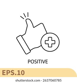 positive icons  symbol vector elements for infographic web