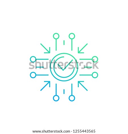 positive impact icon, line vector