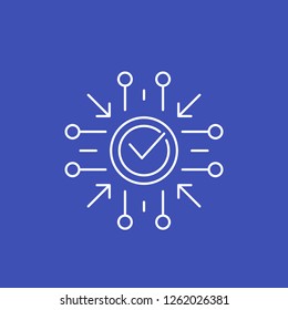 positive impact icon, linear