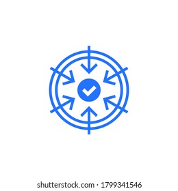 positive impact, influence icon on white